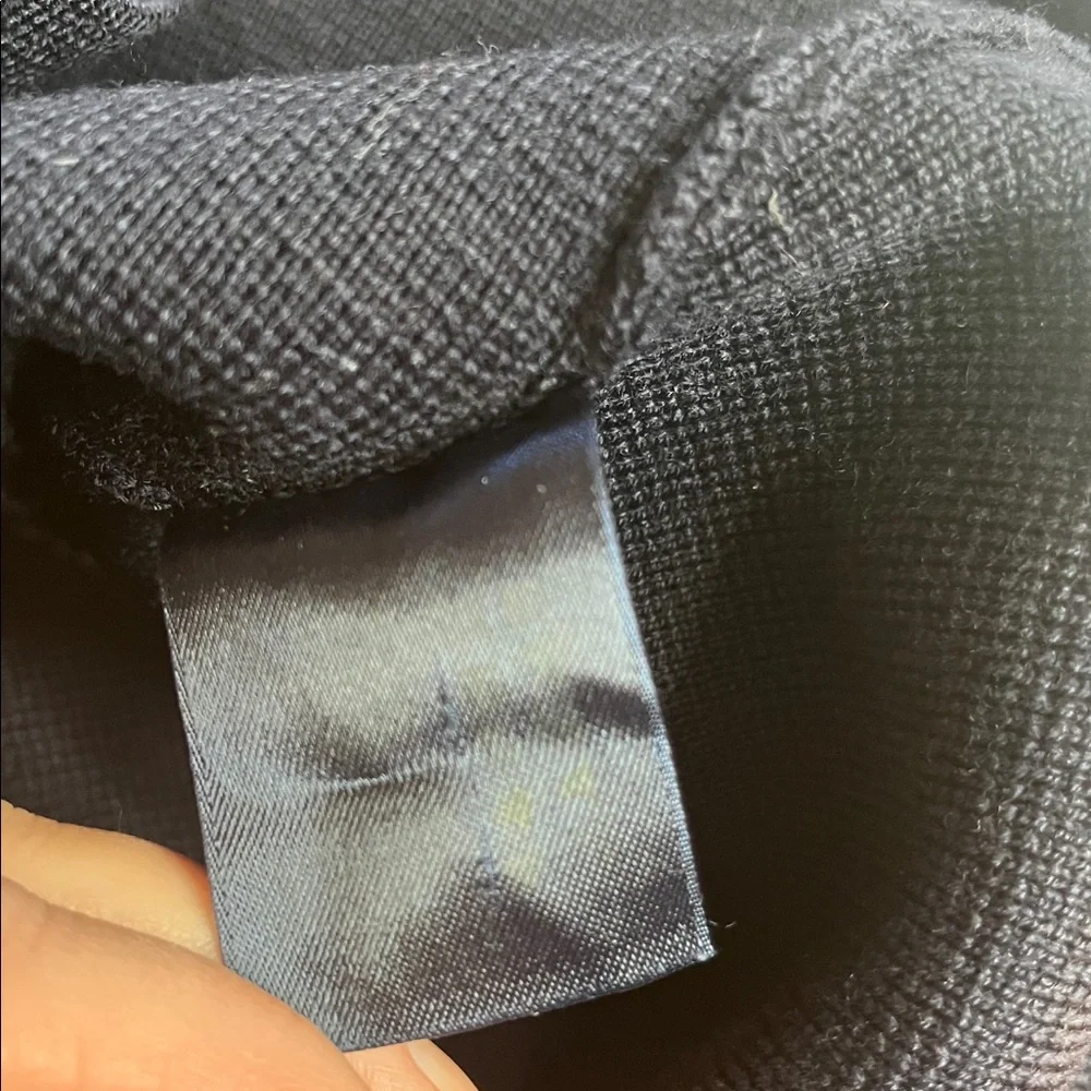 Brooks Brothers Extra Fine Merino Wool Navy Double Breasted Sweater Small - Picture 7 of 8